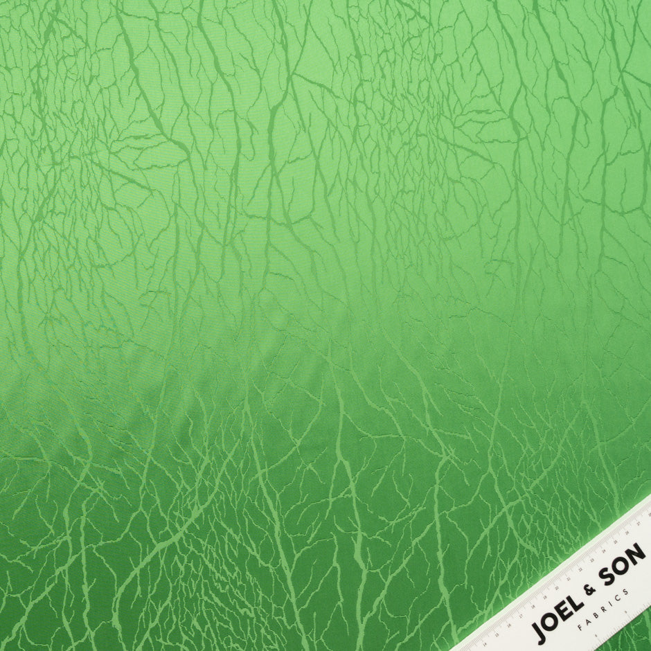 Apple Green Viscose 'Vein' Jacquard