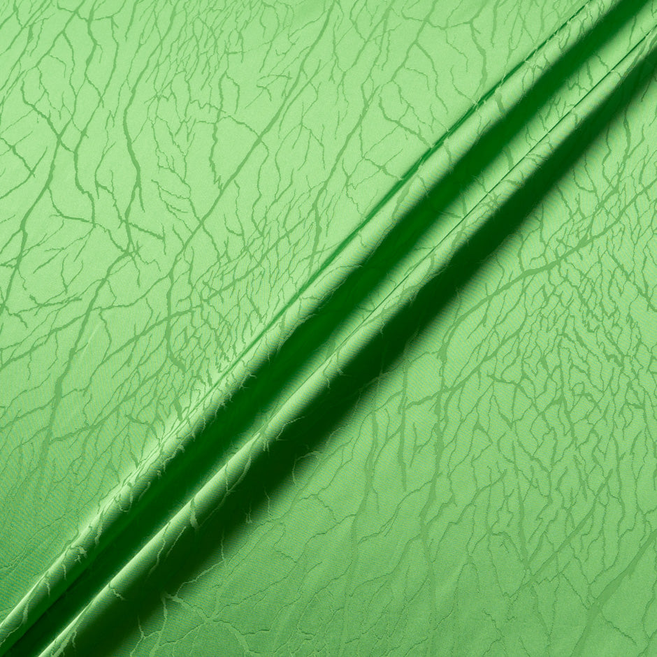 Apple Green Viscose 'Vein' Jacquard