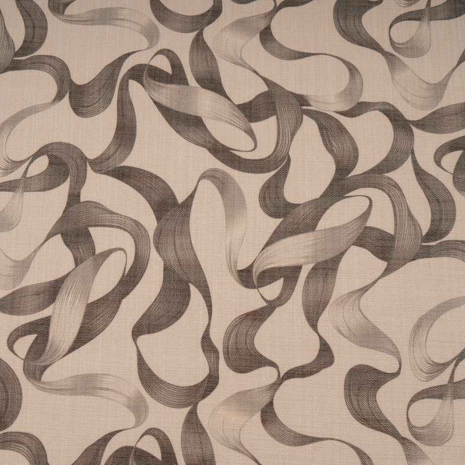 Brown 'Ribbon' Stretch Cotton Denim