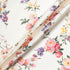 Dainty Floral Printed Ivory Double Silk Organza