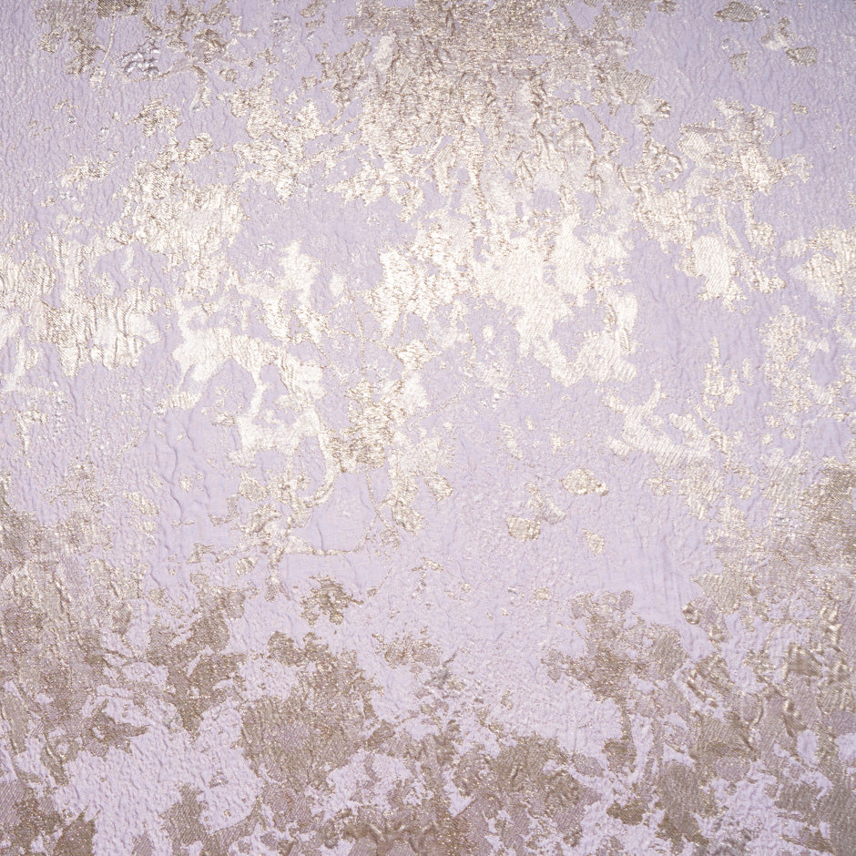 Baby Pink & Gold Metallic Silk Cloqué