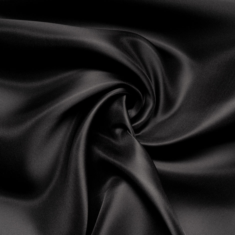 Jet Black Double Silk Gazar