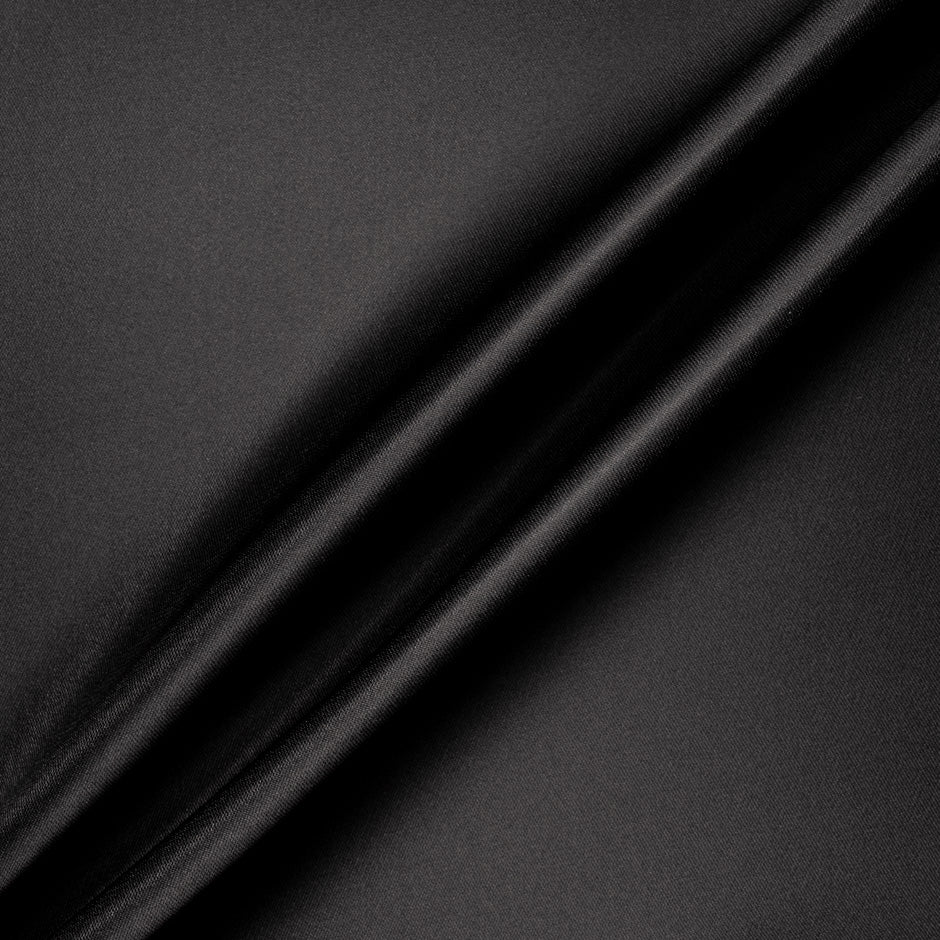 Jet Black Double Silk Gazar