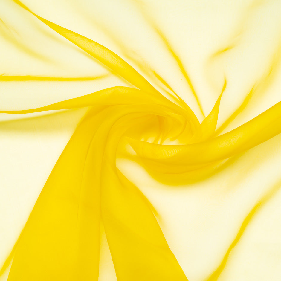 Canary Yellow Silk Organza