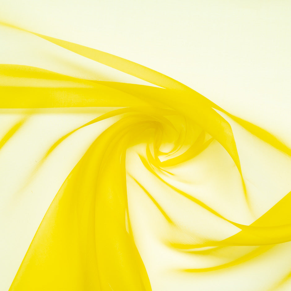 Bright Yellow Silk Organza
