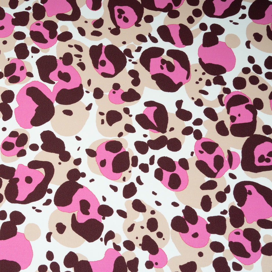 Abstract Animal Printed Silk Crêpe de Chine