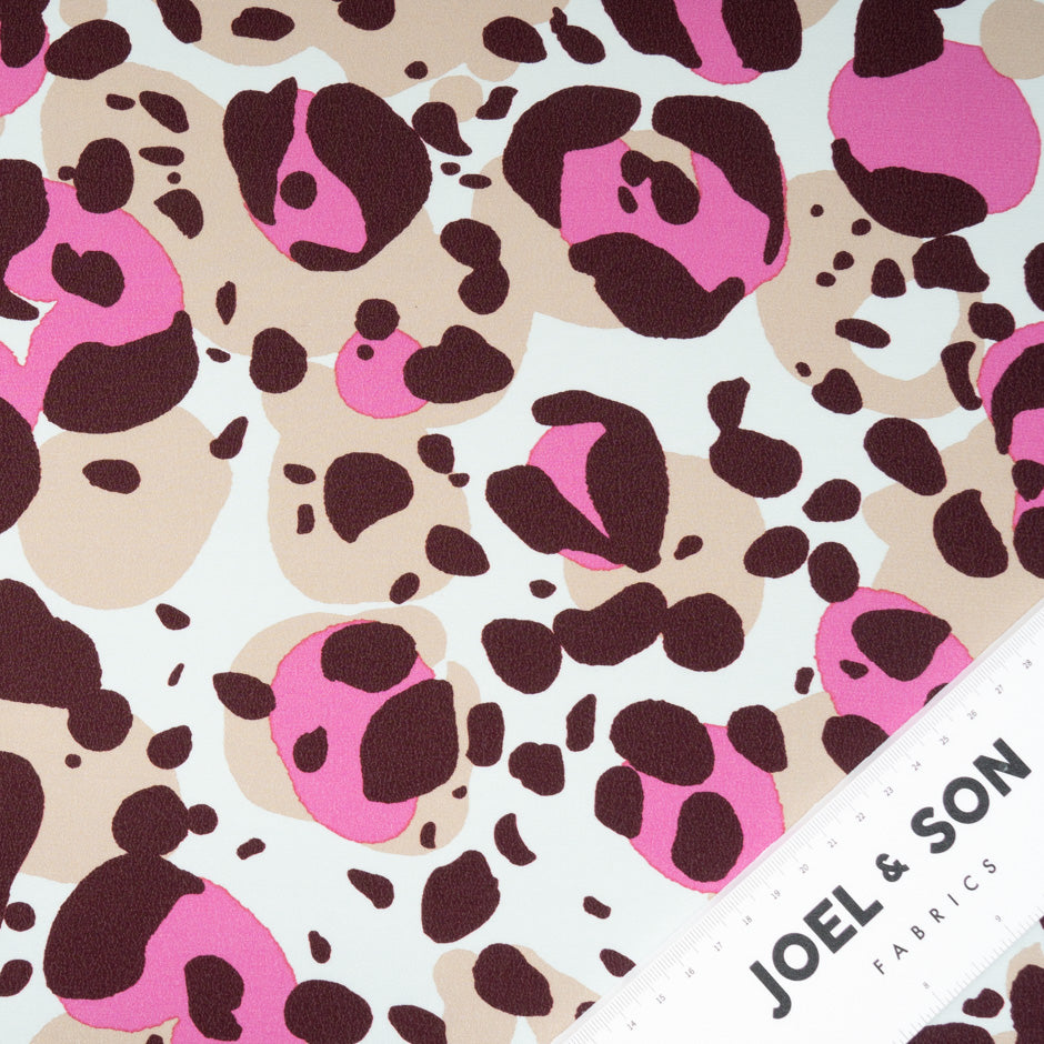 Abstract Animal Printed Silk Crêpe de Chine