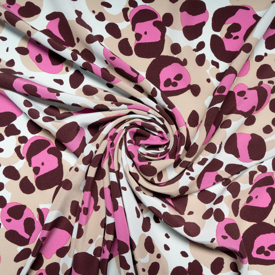 Abstract Animal Printed Silk Crêpe de Chine