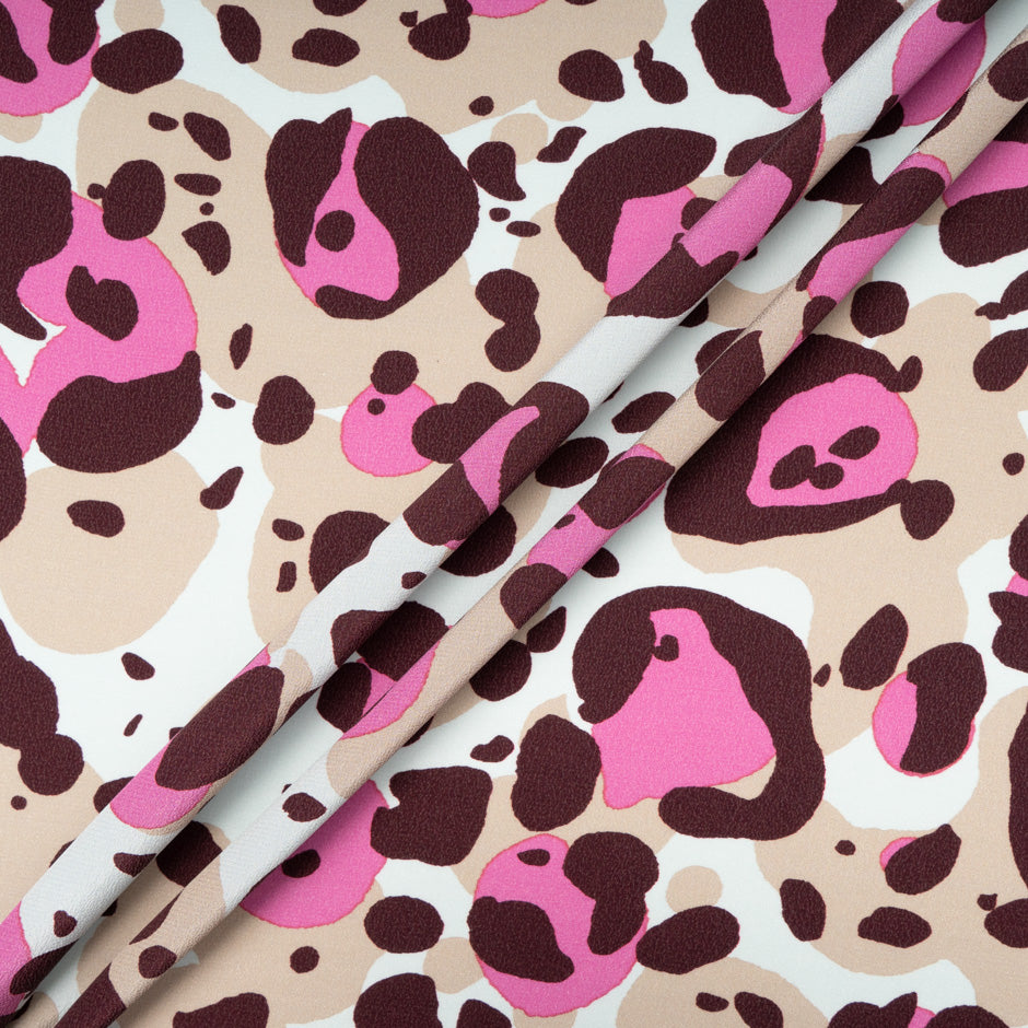 Abstract Animal Printed Silk Crêpe de Chine