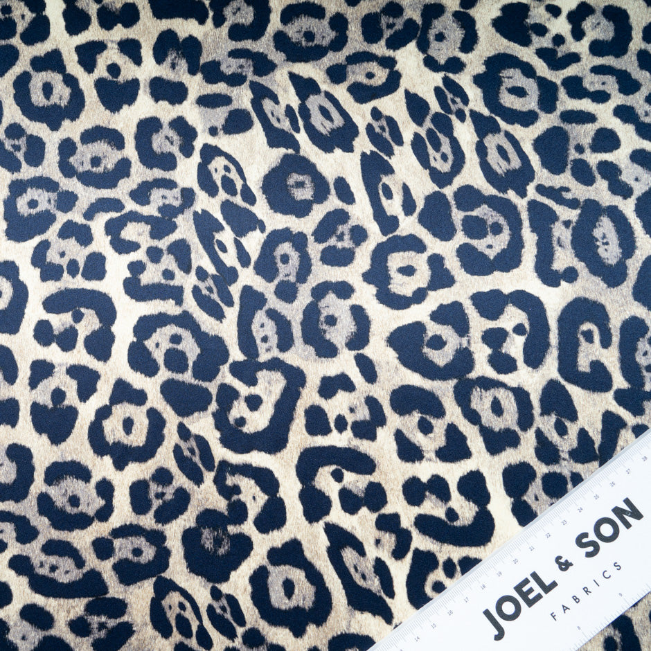 Animal Printed Pure Silk Pesante Satin