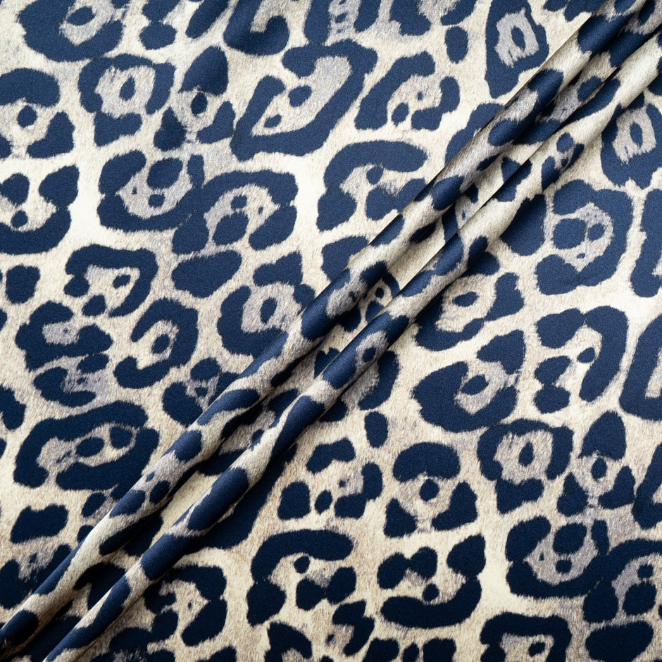 Animal Printed Pure Silk Pesante Satin