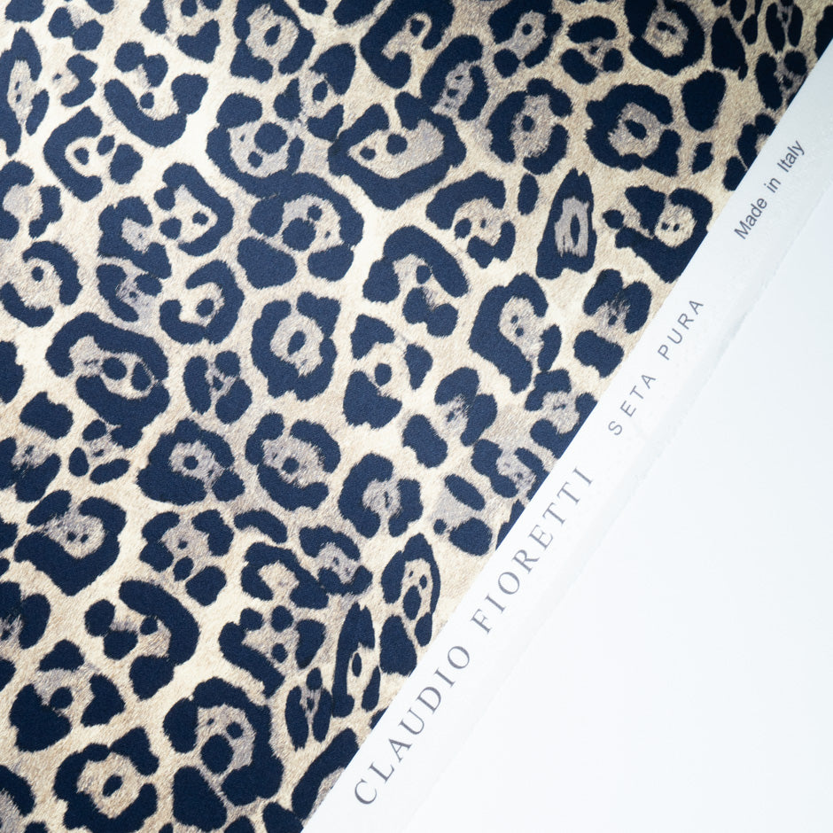 Animal Printed Pure Silk Pesante Satin