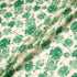 Emerald Green Rose Printed Pure Linen