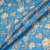 Rose Printed Deep Sky Blue Pure Linen