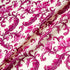 Magenta Pink Floral Printed Pure Linen