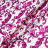 Magenta Pink Floral Printed Pure Linen