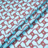 Pink & Yellow Rope Printed Turquoise Linen