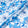 Rich Sky Blue Floral Printed Pure Linen