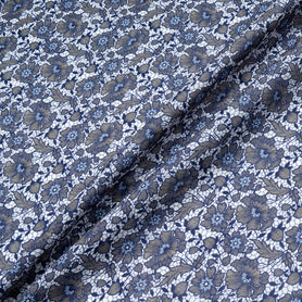 Busy Floral & Lace Printed Pure Linen