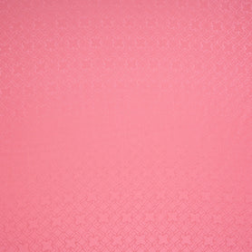 Salmon Pink Geo Jacquard Pure Silk