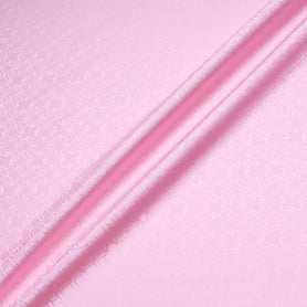 Baby Pink Geo Jacquard Pure Silk