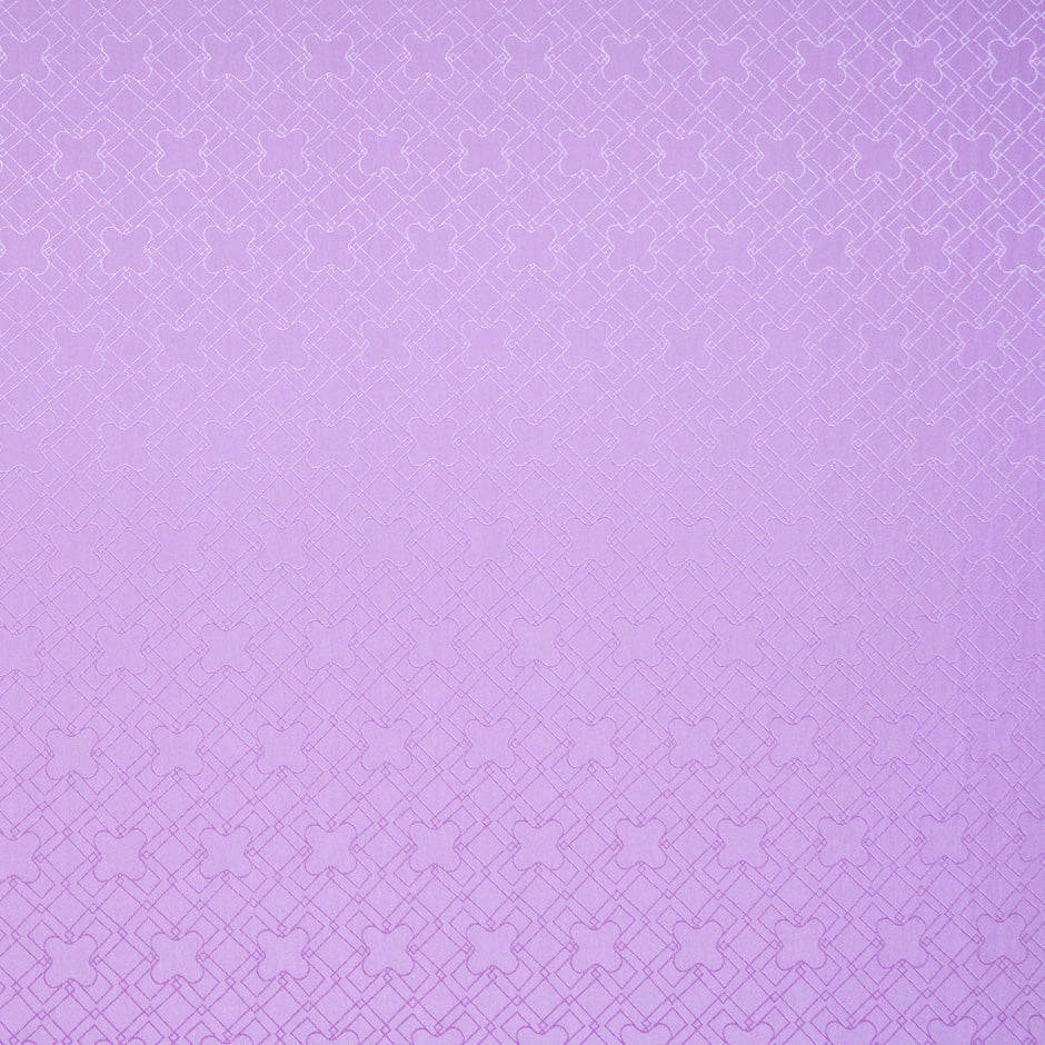 Rich Lilac Geo Jacquard Pure Silk