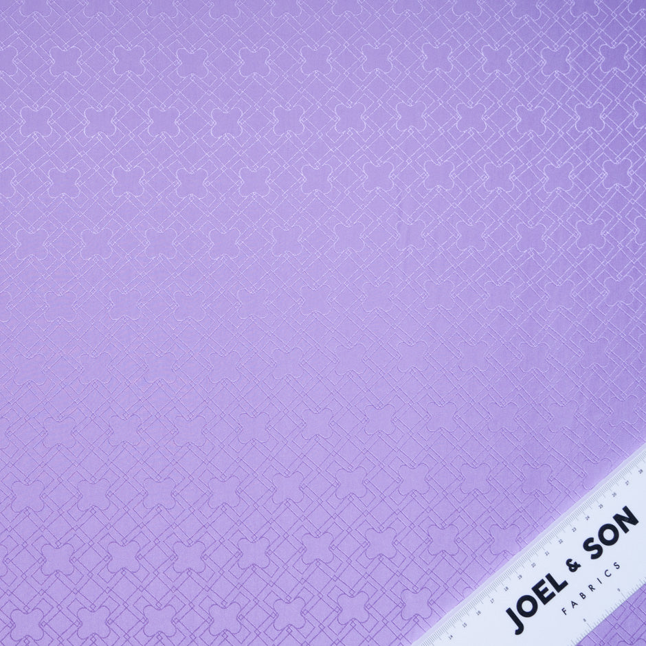 Lilac Geo Jacquard Pure Silk