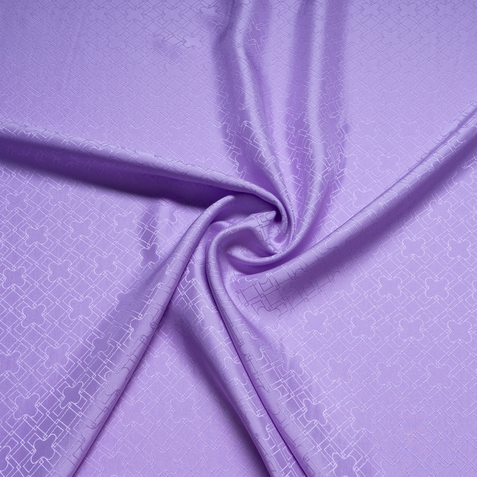 Lilac Geo Jacquard Pure Silk