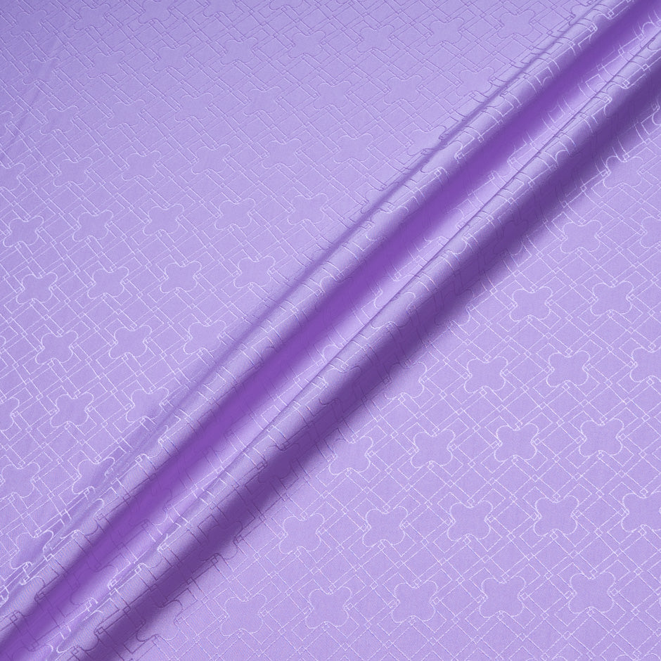 Lilac Geo Jacquard Pure Silk