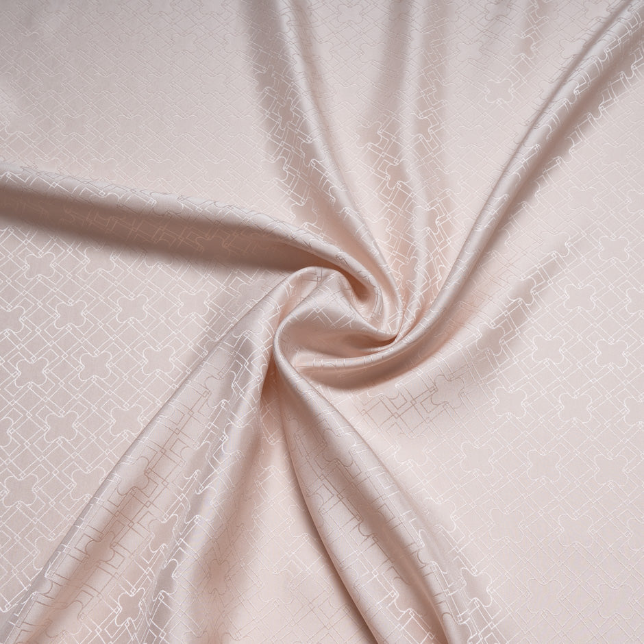 Blush Geo Jacquard Pure Silk