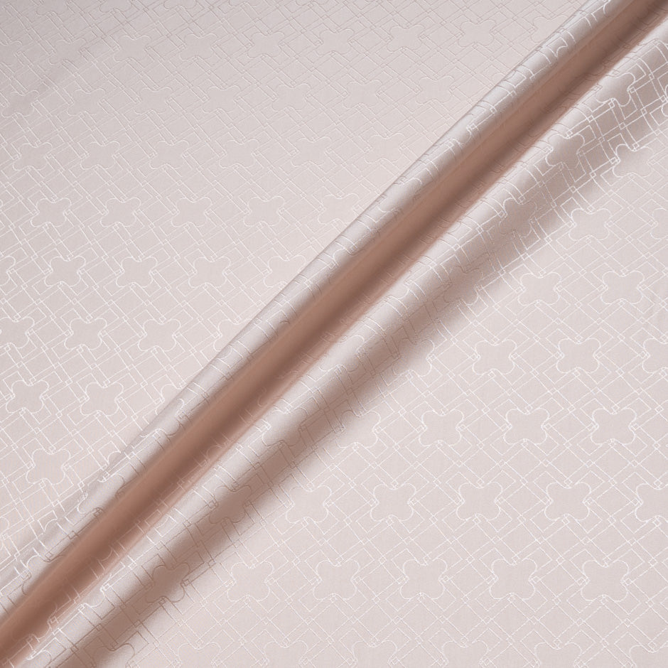 Blush Geo Jacquard Pure Silk