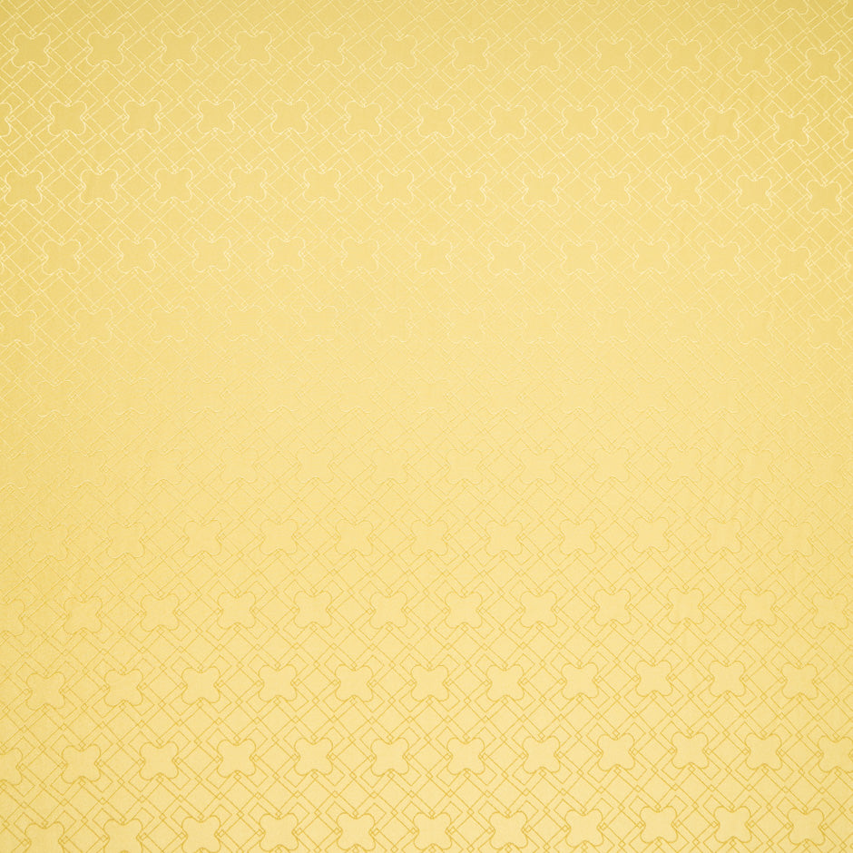 Sunflower Yellow Geo Jacquard Pure Silk