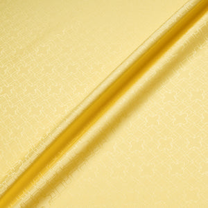 Sunflower Yellow Geo Jacquard Pure Silk