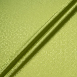 Olive Green Geo Jacquard Pure Silk