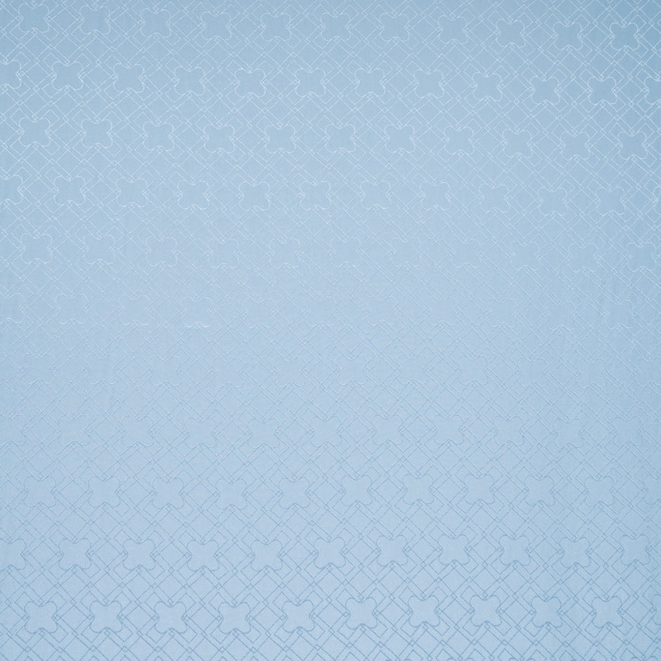 Sky Blue Geo Jacquard Pure Silk