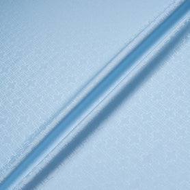 Sky Blue Geo Jacquard Pure Silk