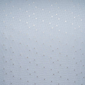 Metallic Jacquard Grey Geo Pure Silk