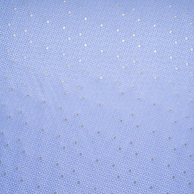 Metallic Jacquard Lavender Geo Pure Silk
