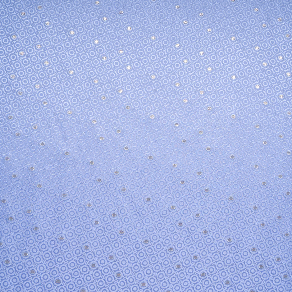 Metallic Jacquard Lavender Geo Pure Silk