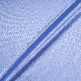 Metallic Jacquard Lavender Geo Pure Silk