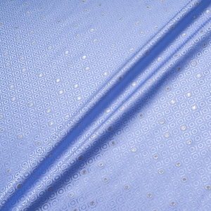 Metallic Jacquard Lavender Geo Pure Silk