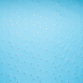 Metallic Jacquard Turquoise Geo Pure Silk