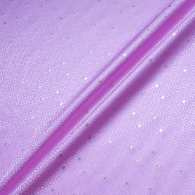 Metallic Jacquard Rich Lilac Geo Pure Silk