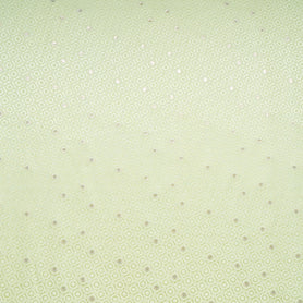 Metallic Jacquard Pale Mint Geo Pure Silk