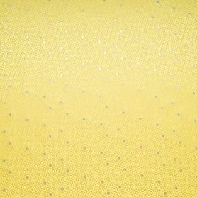 Metallic Jacquard Yellow Geo Pure Silk