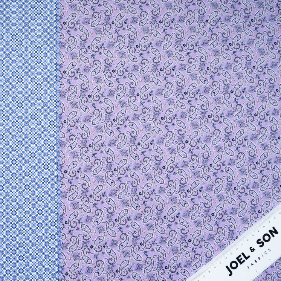 Paisley & Geometric Double Printed Superfine Cotton