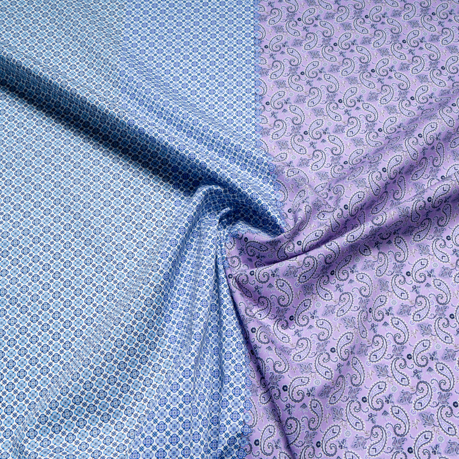Paisley & Geometric Double Printed Superfine Cotton