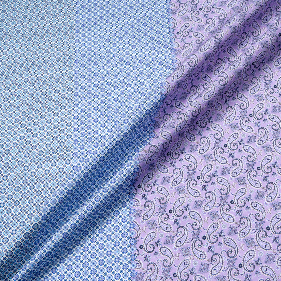 Paisley & Geometric Double Printed Superfine Cotton