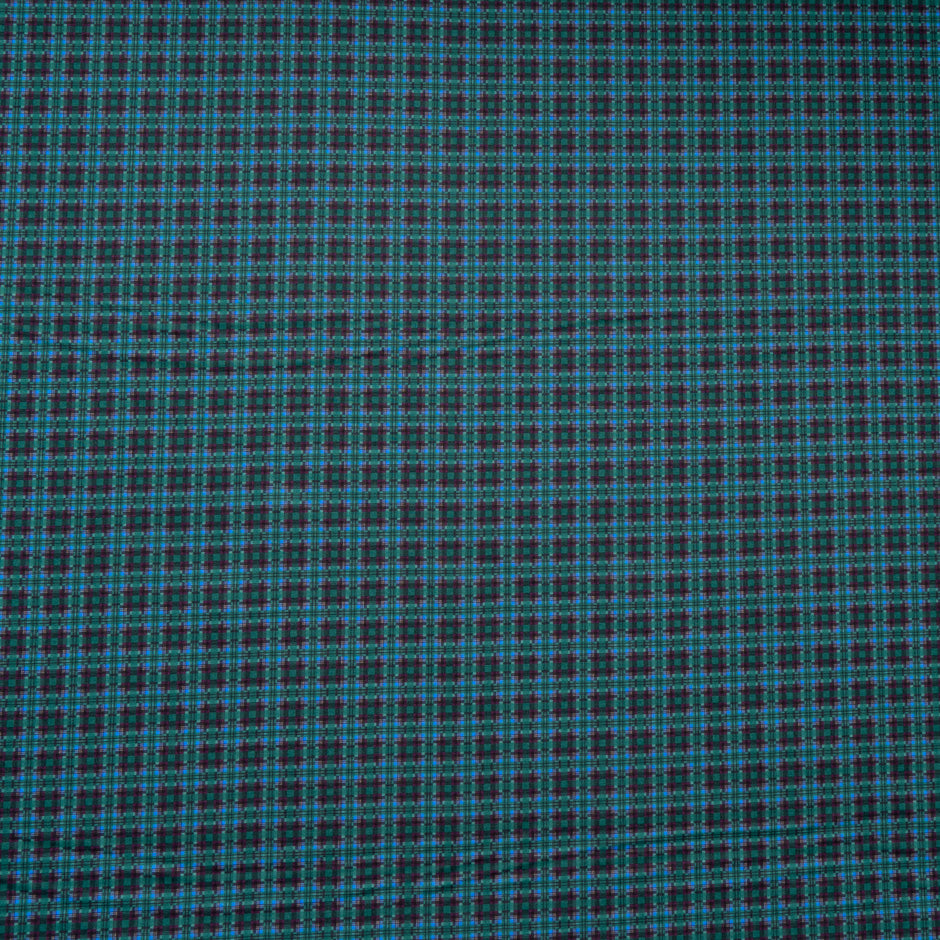 Purple Animal & Check Double Printed Superfine Cotton