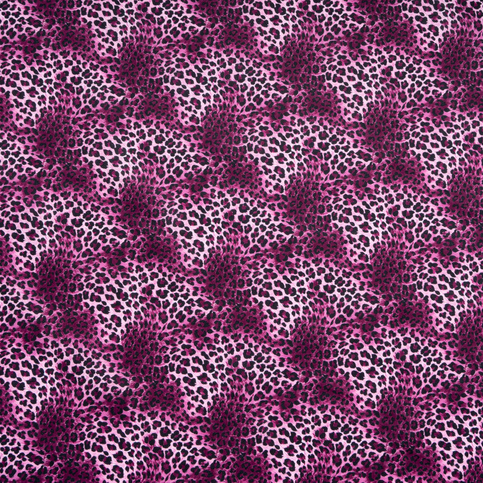Purple Animal & Check Double Printed Superfine Cotton